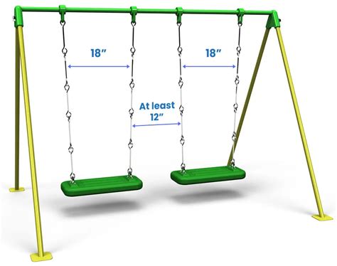 swing set dimensions chart